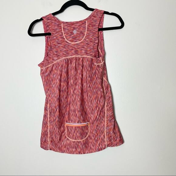 Athleta Pink Striated Ruched Side Tank - Picture 4 of 4